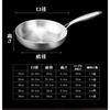 GrnArt Stainless Steel Frying Pan, Professional Cooking Pot, 7-Layer Composite Steel Frying Pan, Kitchen Utensil (26cm)