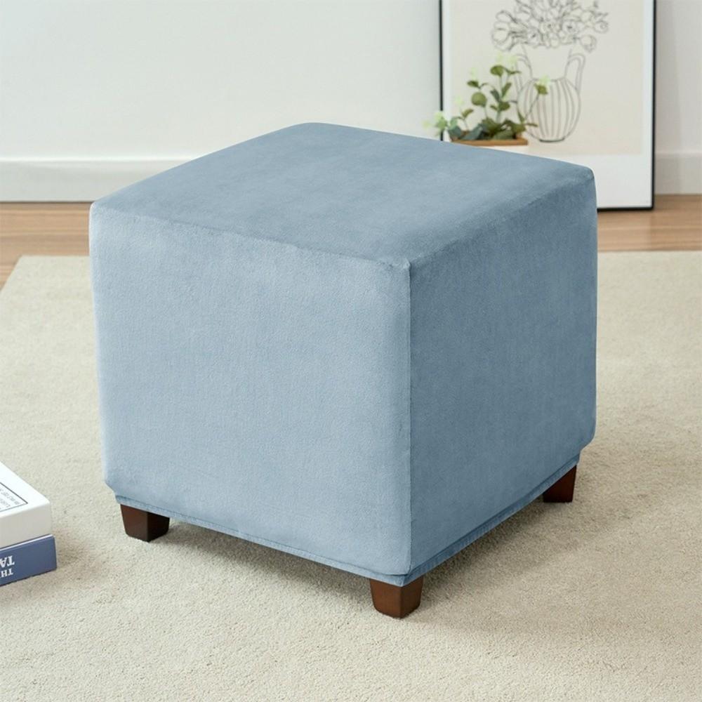 Elastic Ottoman Cover Square Furniture Protector Durable Pouf Stool Cover