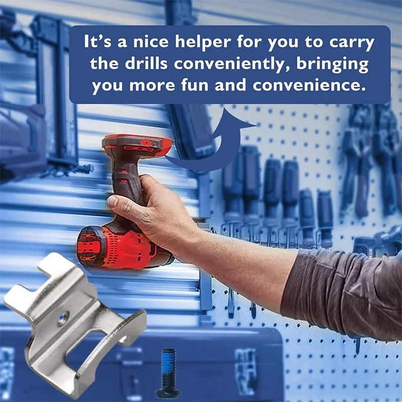 1/2/3/5Pcs Portable Belt Clip Hook With Screw For Craftsman 20V Electric Drill Hook Power Tools Accessories