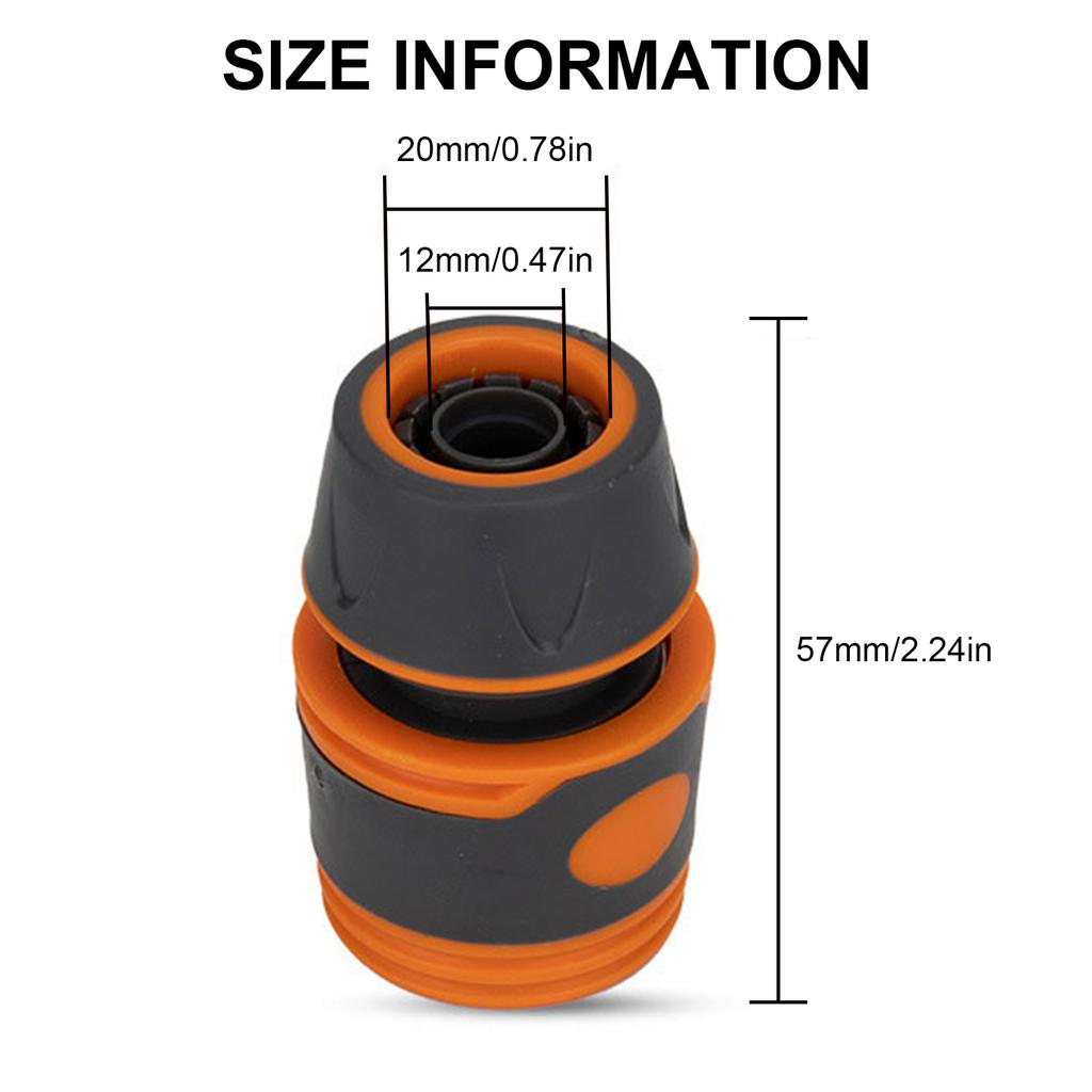 1/2 Inch Hose Quick Connector Leak Proof Designs Hose Coupler for Efficient Water Management in Gardens & Job Sites