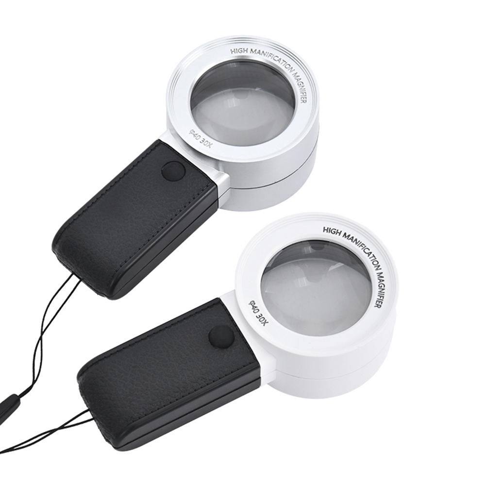 Reading Inspection Illuminated Magnifier w/ 4LED Handheld Magnifying Loupe Lens