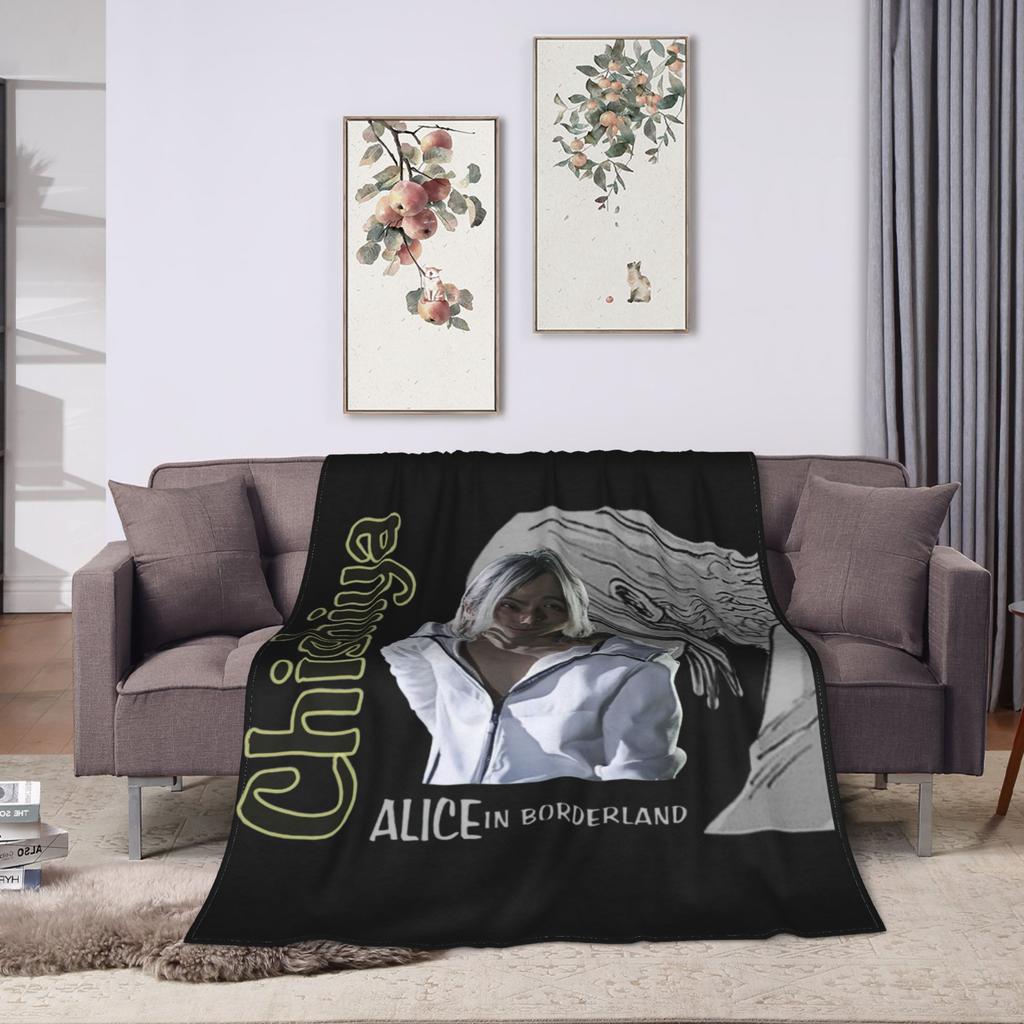Chishiya Alice in Borderland Blankets Fleece Textile Decor Japan Lightweight Thin Throw Blankets Bed Bedroom Plush Thin Quilt