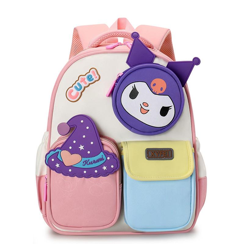 Childrens Cartoon Kuromi Backpack With Breathable Nylon For Kindergarten And School Use