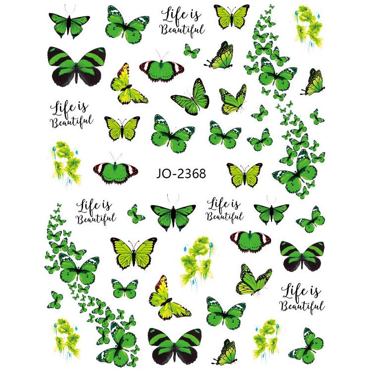 Butterfly Nail Stickers Colorful Butterflies Self Adhesive Transfer Sliders Wraps Manicures Foils DIY Decorations,Nail Art Tool