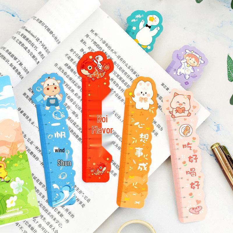 Cartoon Tianzige Calligraphy Bookmark for Kids: Creative, Hard-Pen Paper, Irregular Shape, Perfect for Kindergarten & Elementary Students.