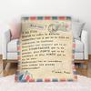 A mia Figlia Lettere Francesi Coperta in Flanella a Mia Figlia Figlio Regalo Coperta Calda per Letto Divano Divano Regalo di Compleanno Decorazione Casa