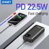 EAGET Bærbar lader PD22.5W 20000mAh USB-C QC 4.0 Hurtiglading Digitalt Display Lader for iPhone 16/15/14/13/12/11, for Samsung, Android
