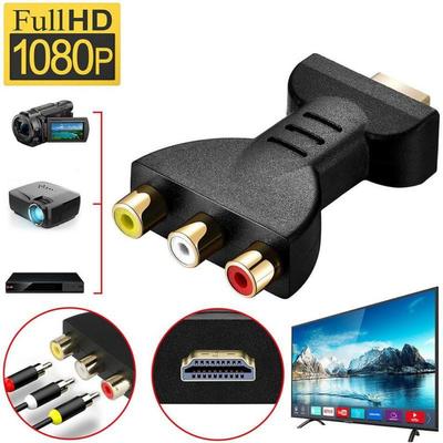HDMI To 3 RCA Video Audio Converter HDMI To AV Video Adapter Gold-plated Converter For Signal Transfer
