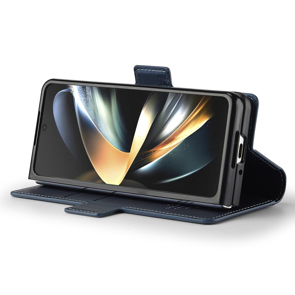LC.IMEEKE L1 For Samsung Galaxy Z Fold4 5G Stand Case Texture PU Leather Wallet Phone Cover