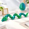 Movable Joint Dragon 3D Printed Articulated Fidget Toy, Twist Eggs, Slippery Egg Flexible Desk Ornament for Home Office Stress Relief Toy