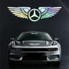 GZB4   Car Logo Angel Wings Decoration 3D Reflective Waterproof Sticker for Mercedes Benz W212 W204 W211W168 W213 W205 W210 W108 W124