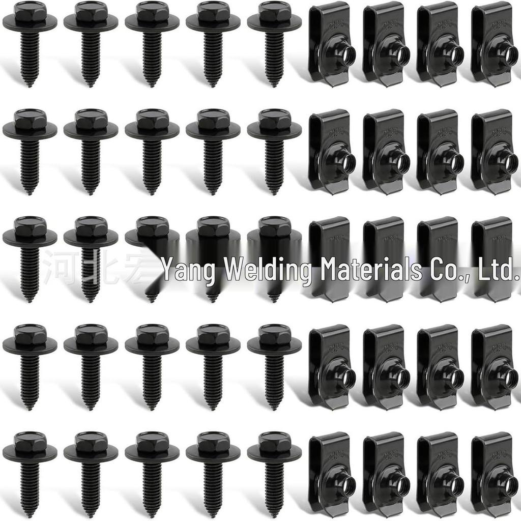 Universal M6 Self-Tapping Screw U-Bolt Engine Hood Fastener and Metal Nut Clip