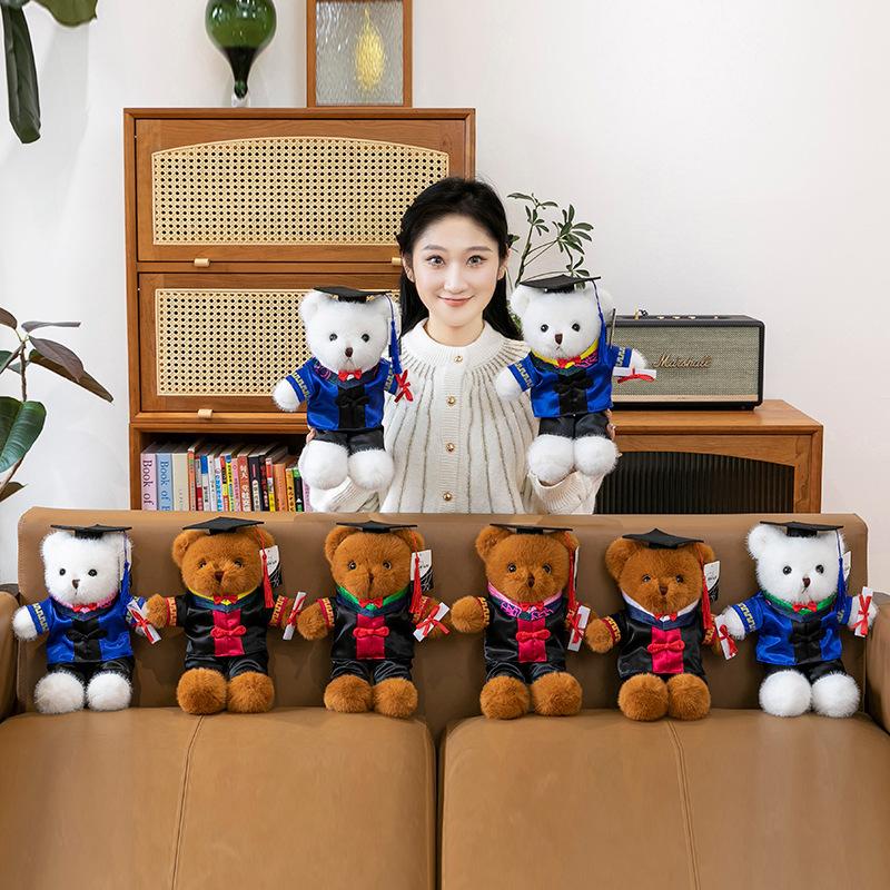 Doctor Hat Bear Doll Plush Toy Bachelor Suit Teddy Bear Doll Student Graduation Commemorative Gift