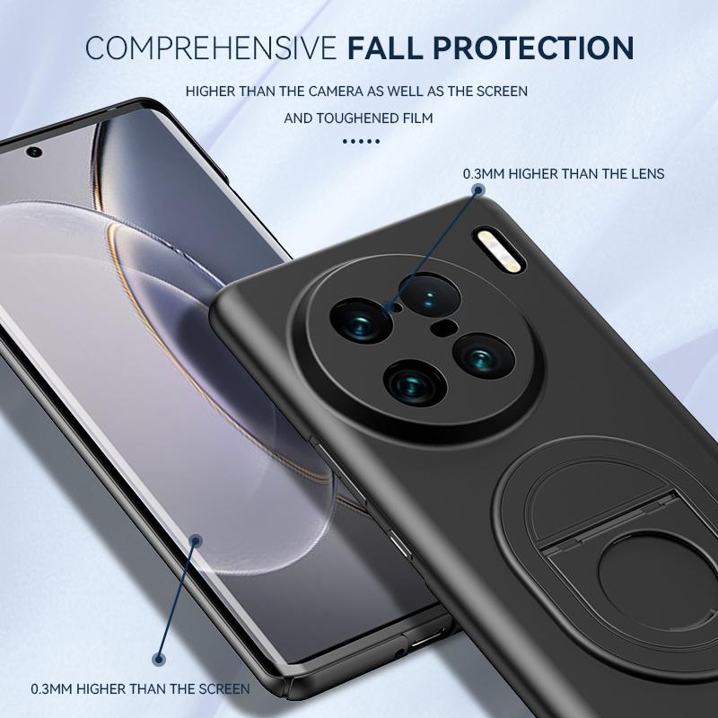 For VIVO X100 Pro Case Hard PC Skin With Ring Stand Magnetic Protective Back Cover Case For VIVO X100 X90 X80 Pro Phone Shell