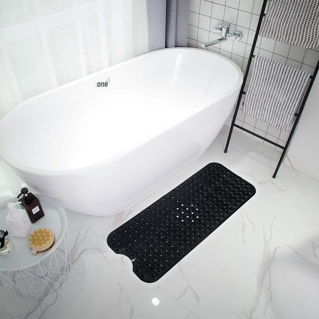 Eco-friendly PVC Anti-slip Bathroom Massage Mat with Drainage Holes and Suction Cups