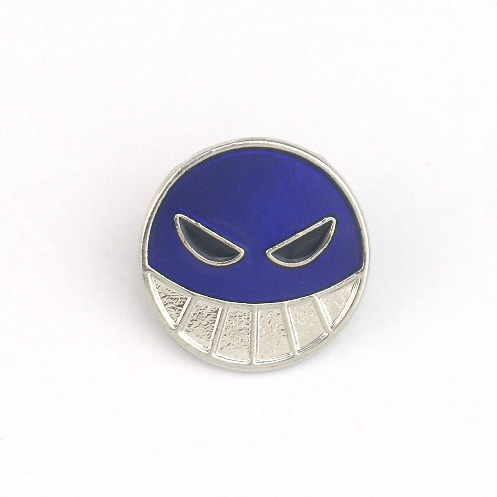 One Piece Devil Fruit Brooch - Ace Flame & Rubber Fruit Badge Jewelry