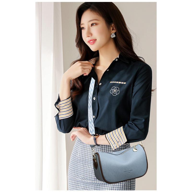 Bolso de Mujer de Cuero Suave Moda Bolso de Hombro Cruzado de Cuero Suave Bolso Almohada Popular