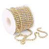 11yards Crystal Rhinestone Close Chain Trimming Claw Chain Jewelry Crafts DIY (Silver+gold)