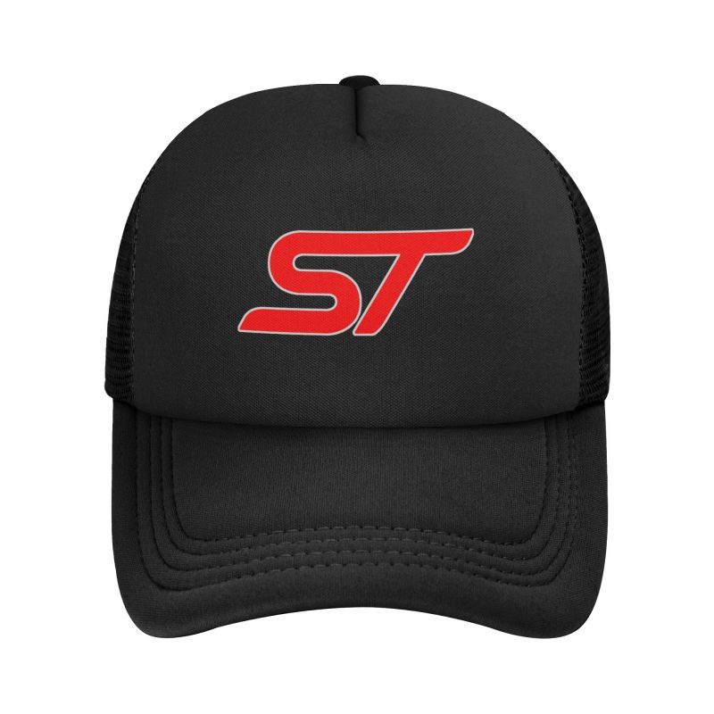 ST Logo Print Mesh Net Caps Trucker Cap Men Women Adjustable Mesh Baseball Cap Summer Adults Daily Sun Visor Hats Adjustable чёрный