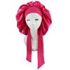 Girls Four Seasons Polyester Satin Sleeping Cap for Women,Silky Bonnet Sleep Hat for Head Wrap Night Elastic Band Headsc