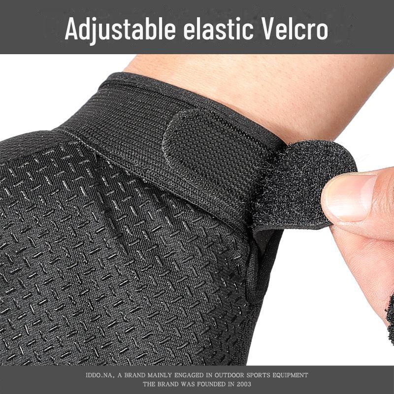 Men's Half-Finger Gloves: Non-Slip, Wear-Resistant for Outdoor Sports, Cycling & Mountaineering - Breathable for Spring, Summer & Autumn.