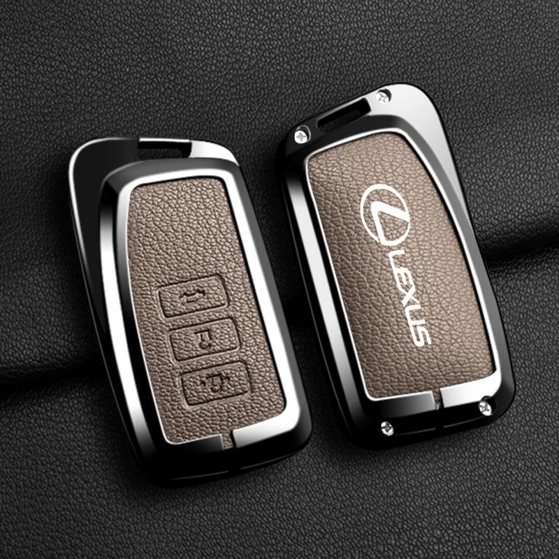Leather Car Key Cover Case Shell for Lexus RX350 NX300 Es300h Rx450h GS300 GX470 IS250 ES350 LX570 GX460 Nx300h Is300h Keyring