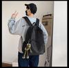 Farbverlauf College-Rucksack: Hongkong-Stil, Großes Fassungsvermögen, Nylon, Spritzwassergeschützt, Schultertasche für Herren.