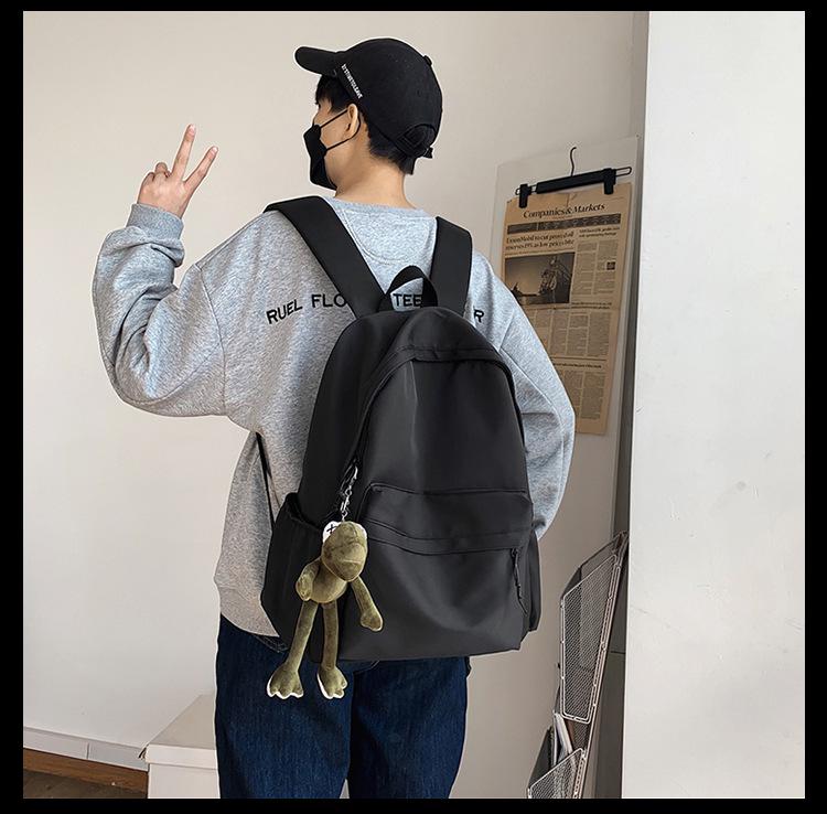 Farbverlauf College-Rucksack: Hongkong-Stil, Großes Fassungsvermögen, Nylon, Spritzwassergeschützt, Schultertasche für Herren.