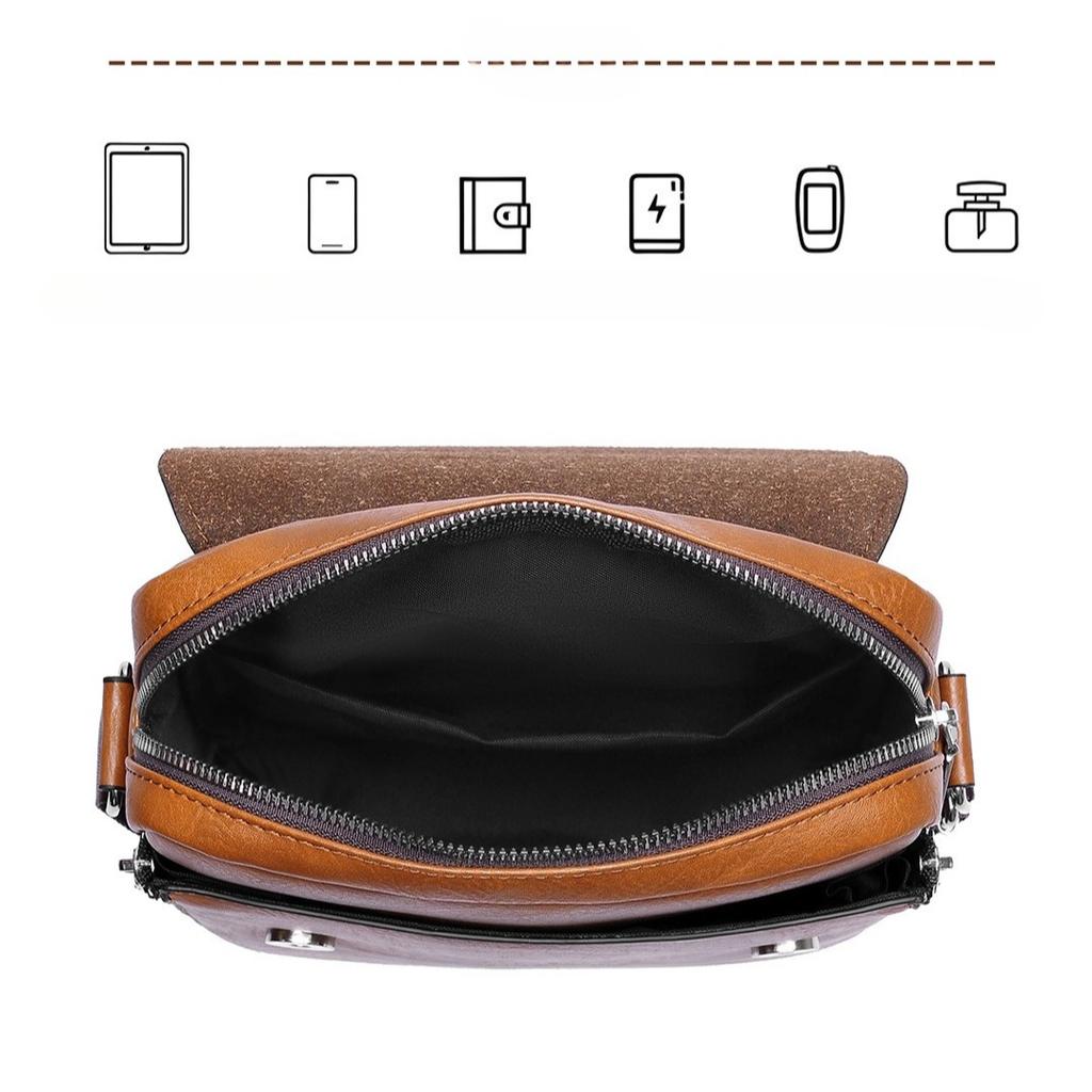 WEIXIER Men's Large Capacity Crossbody Bag, Minimalist Shoulder Messenger, Water-Resistant