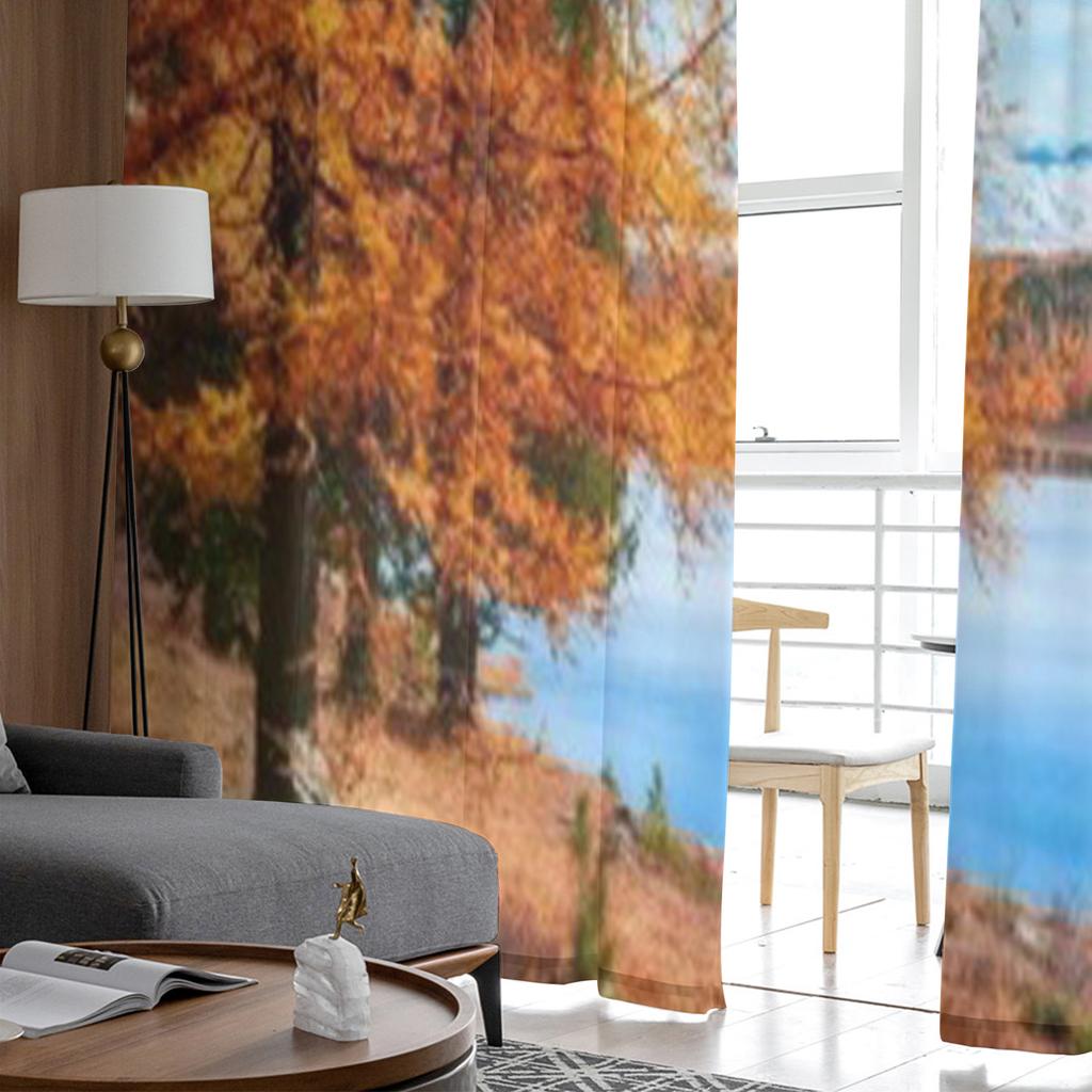 Urcarea în munți Perdele din tul transparent pentru sufragerie, dormitor, bucătărie, decorare, perdele din organza din voile