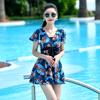 Plus Size Womens Modest One-Piece Swimsuit High-Waisted Tummy Control Bathing Suit Spa Swimming