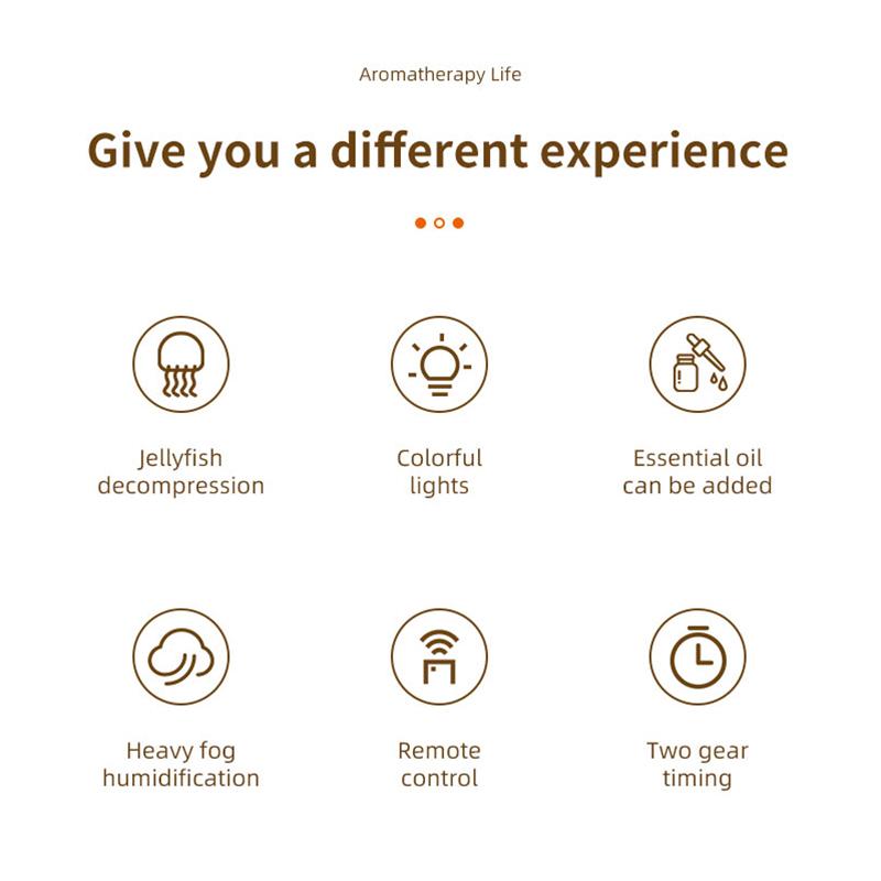 Jellyfish Aromatherapy Machine Small Retro Ship Humidifier Desktop Home Use Colorful Lights Aromatherapy Machine