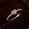 1pc Romantic Micro Inlaid Heart Shaped Women's Ring, for Party, Bridal, Wedding Jewelry Engagement