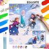 Frozen Winter Snow Scene Digital Oil Painting Art Kit Handmade Coloring Painting Home Decor