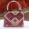 Yunnan Ethnic Style Double-layer Wooden Bead Bag Elephant Embroidery Bag Ethnic Fabric Bag