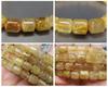 [Stone Town] Rare Gold Rutilated Quartz Cylindrical Bracelet with Many Needles, Approx. 8mm, Natural Stone, Good Fortune, Health, and Power Stone