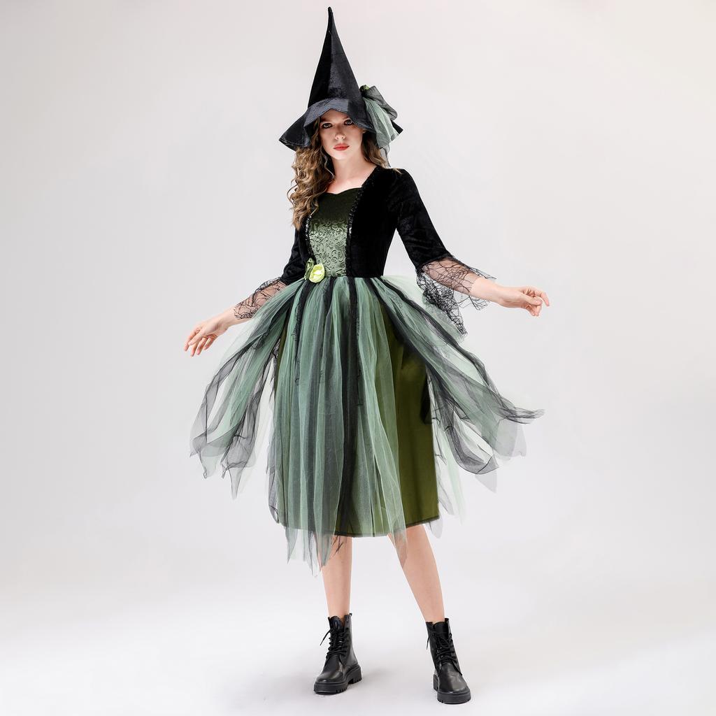 The Wizard of Oz Vintage Witch Mesh Dress Costumes, Halloween Costumes