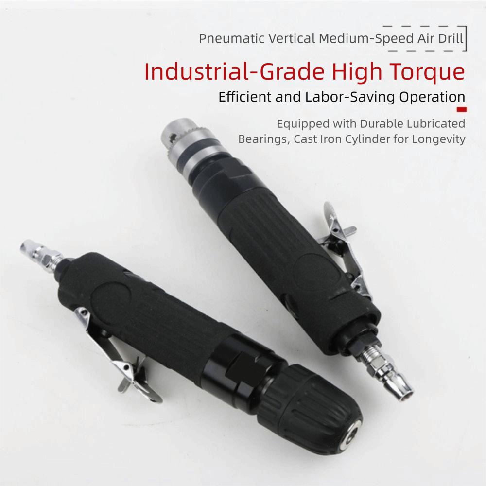 Machine Tool 3/8 Inch Air Drill Self-Locking Large Torque Straight Drill Gun Air-Operated Mini Sanding Machine Industrial Use