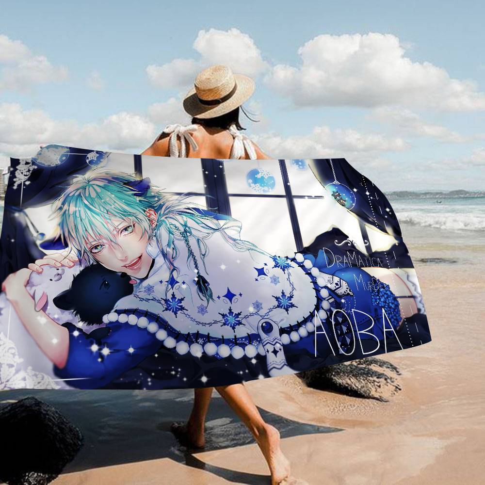 BL Game D-Dramatical M-Murder Anime Beach Swimming Towel Soft Absorbent Washcloth Children's Gifts for Kids Travel Camping Gym