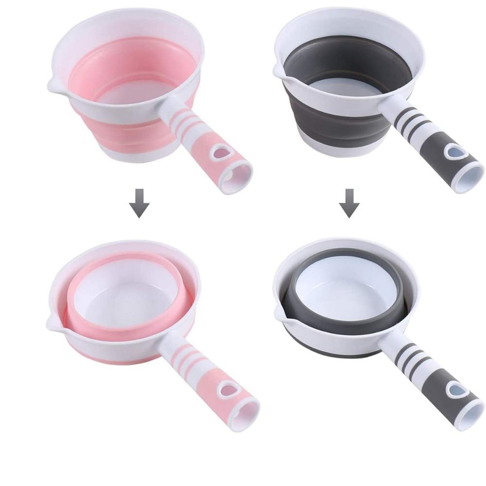 Durable Space Saving Foldable Collapsible Dipper Bath Spoon Water Scoop Water Ladle