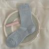 Women's Lace Mesh Mid-Calf Socks: Spring/Autumn, Cotton, Korean/Japanese Style, Ballet & Slouch Design.