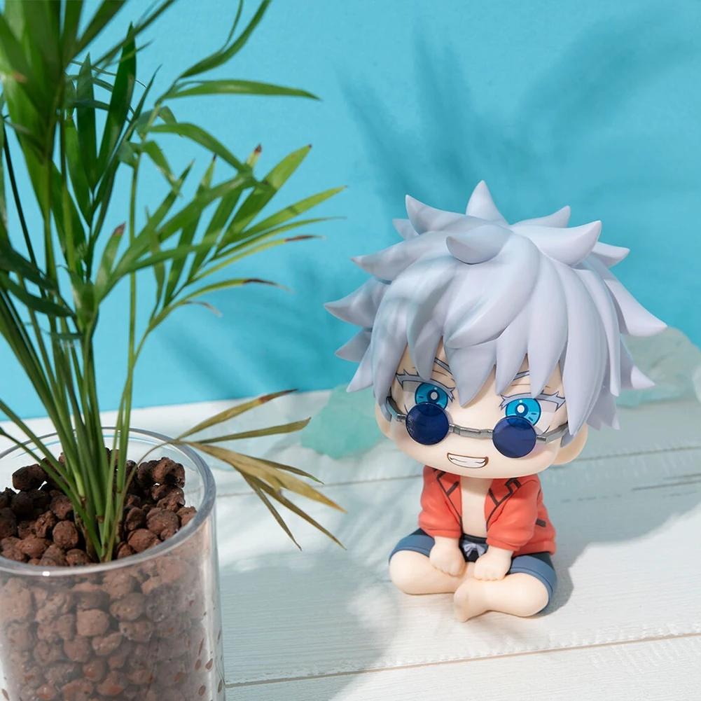 Anime Kawaii Fushiguro Ryomen Sukuna Toy Gojo Jujutsu Kaisen Mini Figures Geto Suguru Sitting Figure PVC Collection Dolls