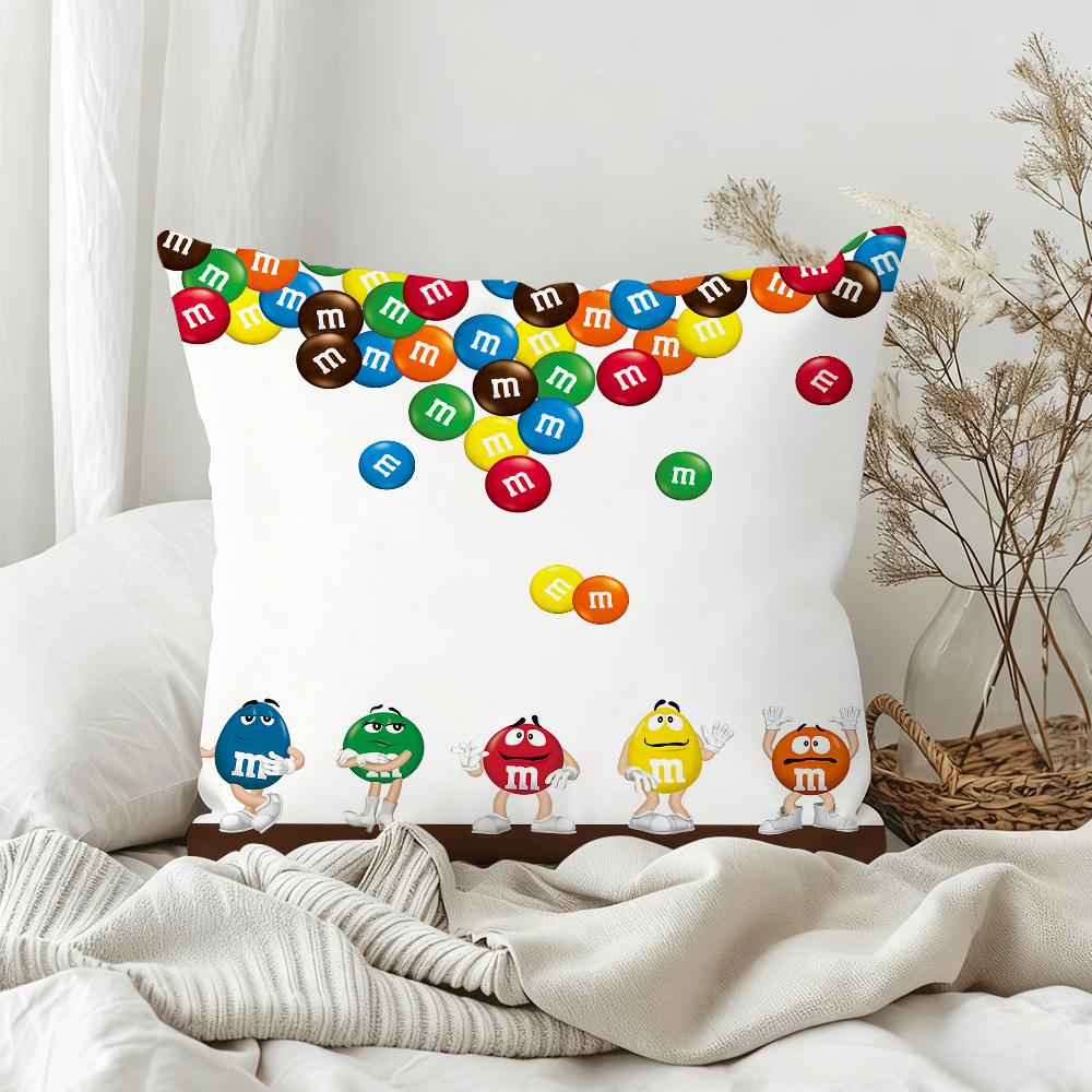 Sweet Candy Pillow Case Bedroom Sofa Living Room Backrest Decoration Square MMMs Fashion Cushion Nap Time