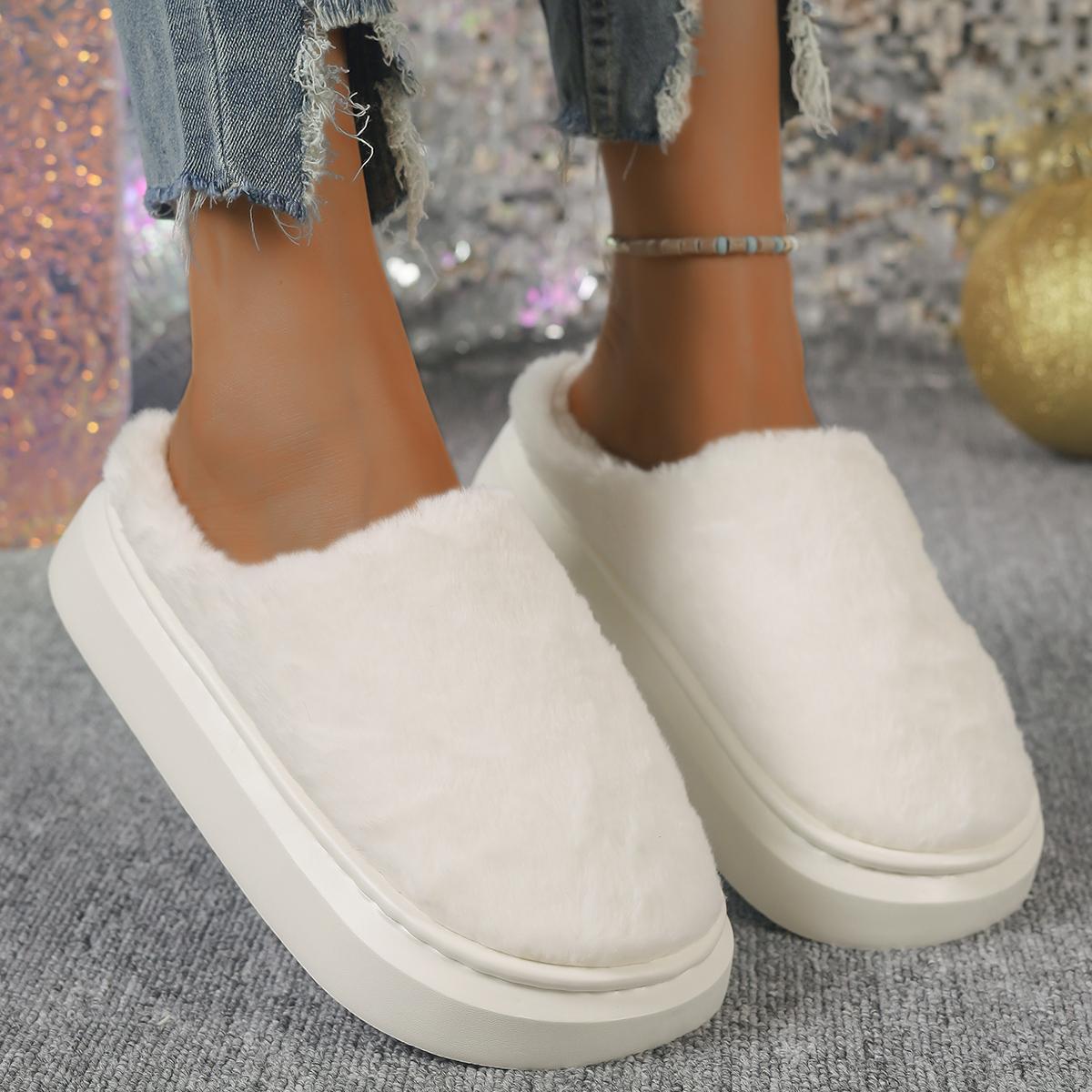 

Женские тапочки зима 2024 новые мягкие подошвы домашние хлопковые тапочки для дома нескользящие теплые пары хлопковая обувь для женщин слайдеры женские 42-43 белый