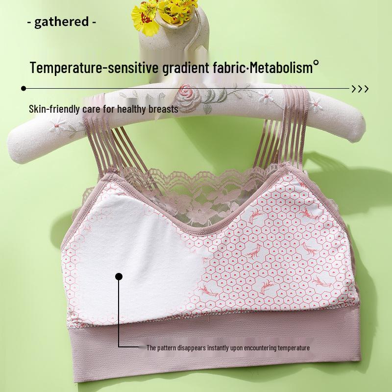 Plus Size Lace Back Tank Bralette with Chest Pads - Minimizing and Anti-Exposure Base Layer