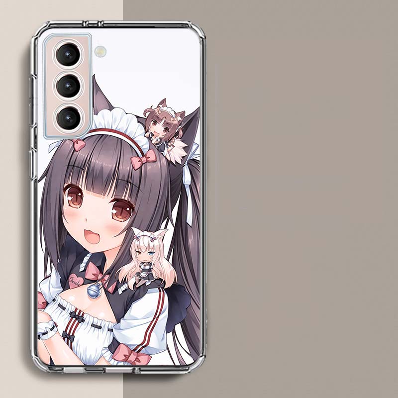 Chocola Nekopara Phone Case For Samsung A16 A26 A36 A56 A17 A15 A25 A35 A55 A14 A24 A34 A54 A04S A05S Galaxy Note 20 10 9 8 A9 A