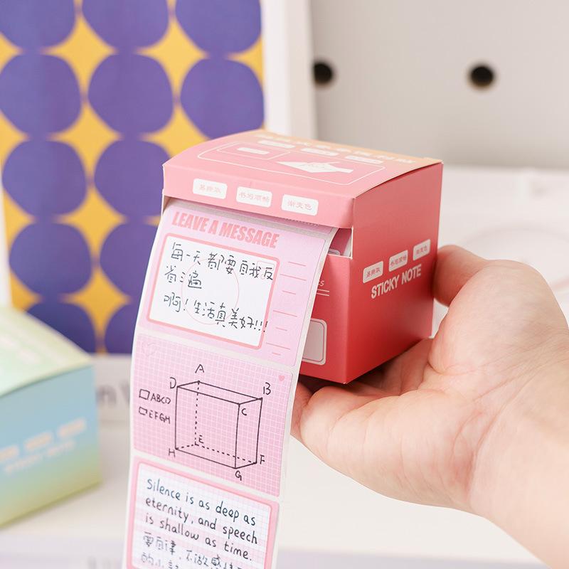 Pull-out Post-it Notes, Gradient Colors, All-adhesive Sticky Notes, Paper Rolls, Students' High Appearance, Simple and Tearable