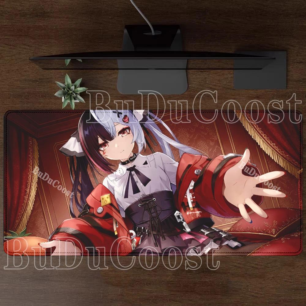 Neverness To Everness Lacrimosa NTE Mousepad Kawaii Anime Girl Mouse Pad PC Non-Slip Rubber Edge Locking Gaming Office Desk Mat