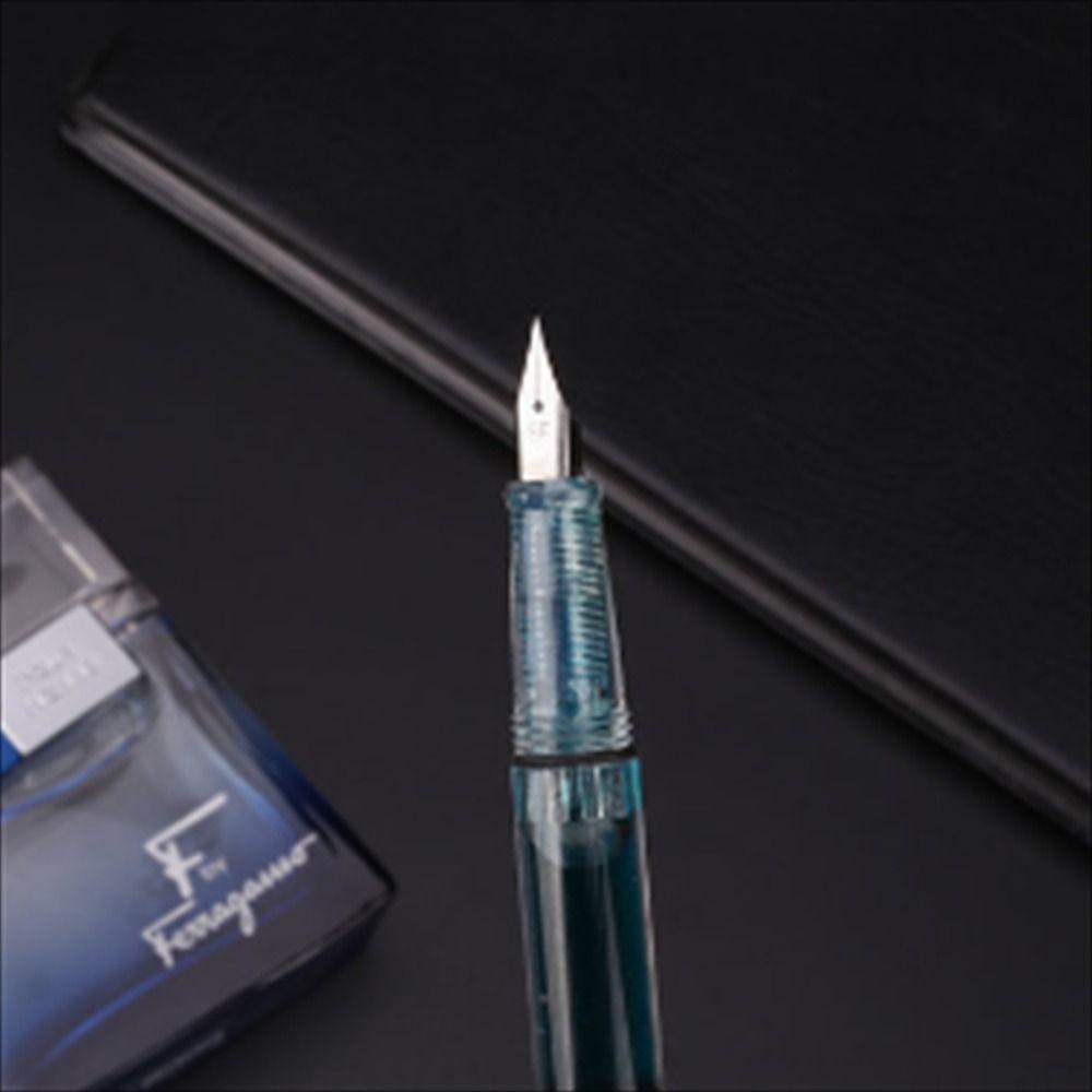 Student EF Nib 0.38mm Business Transparent Writing Pen Piston Fountain Pen Fountain Pen Ink Pens
