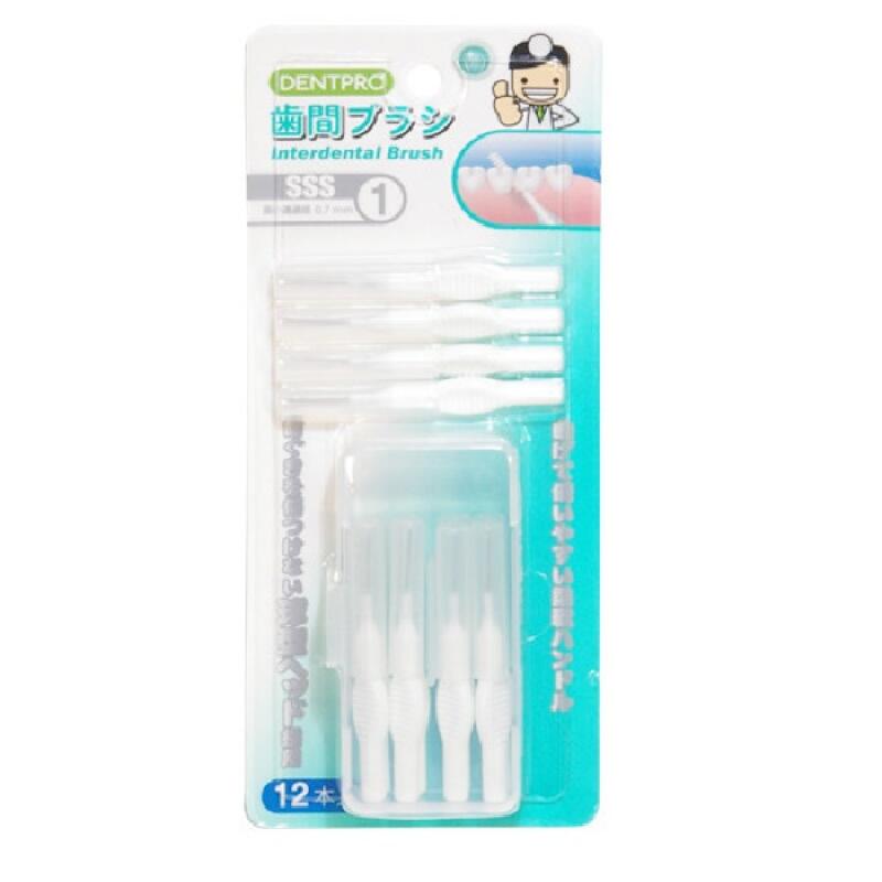 12-pack interdental brushes CAP 0.4mm 0.7mm 0.8mm 1.0mm Micro SSSS-0.4mm